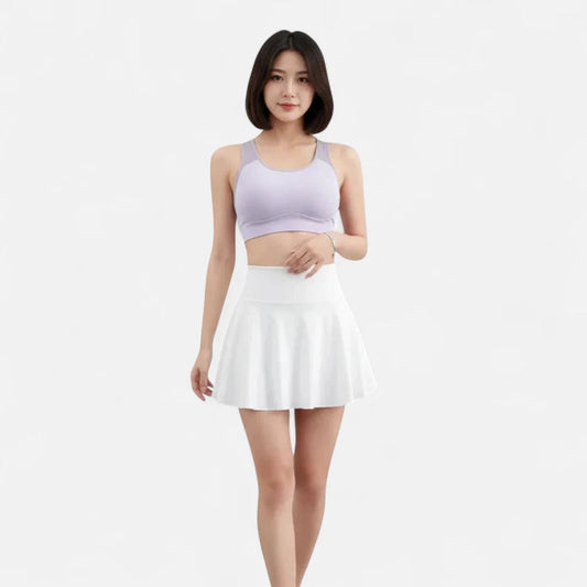 Jupe-short blanche tennis femme