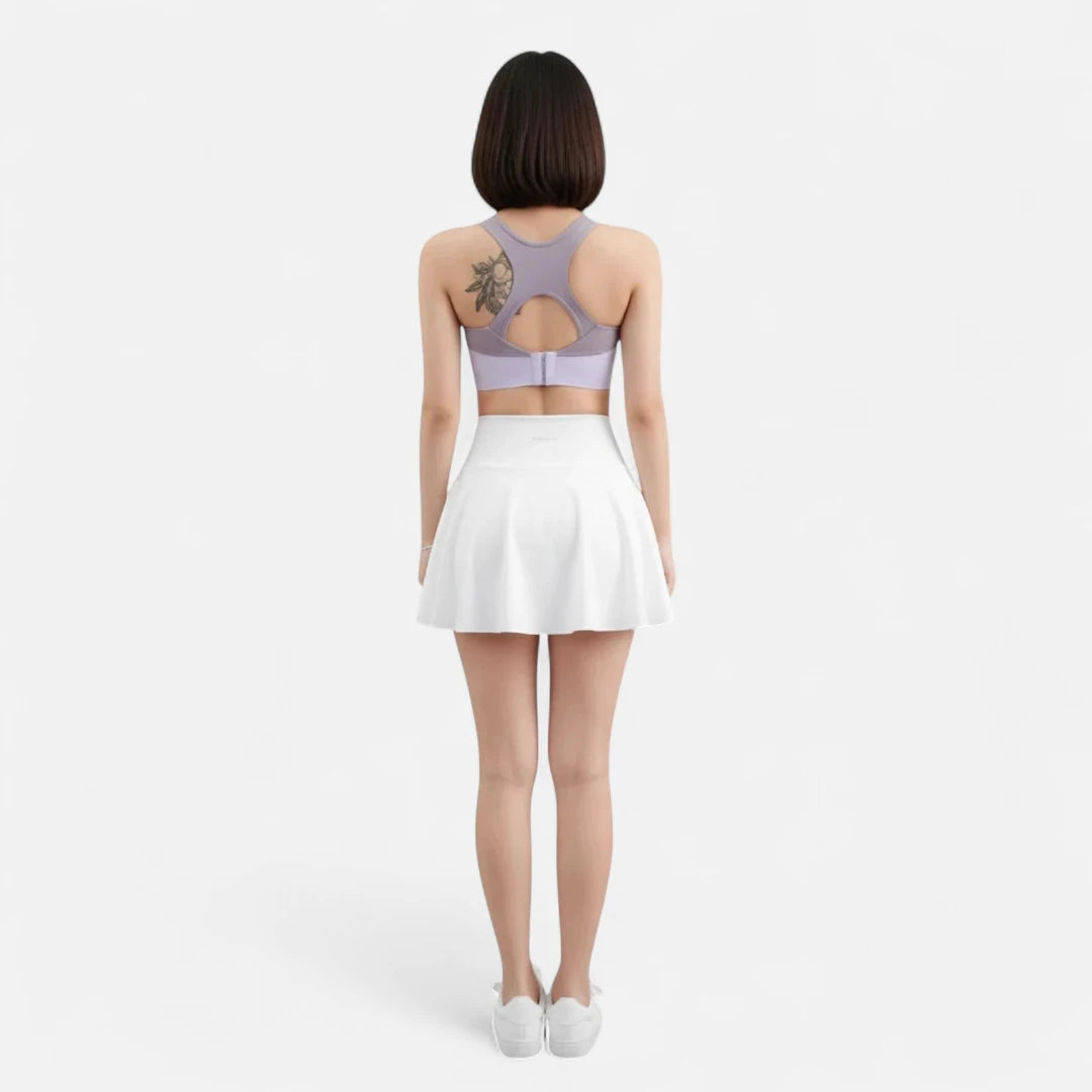 Jupe-short blanche tennis femme