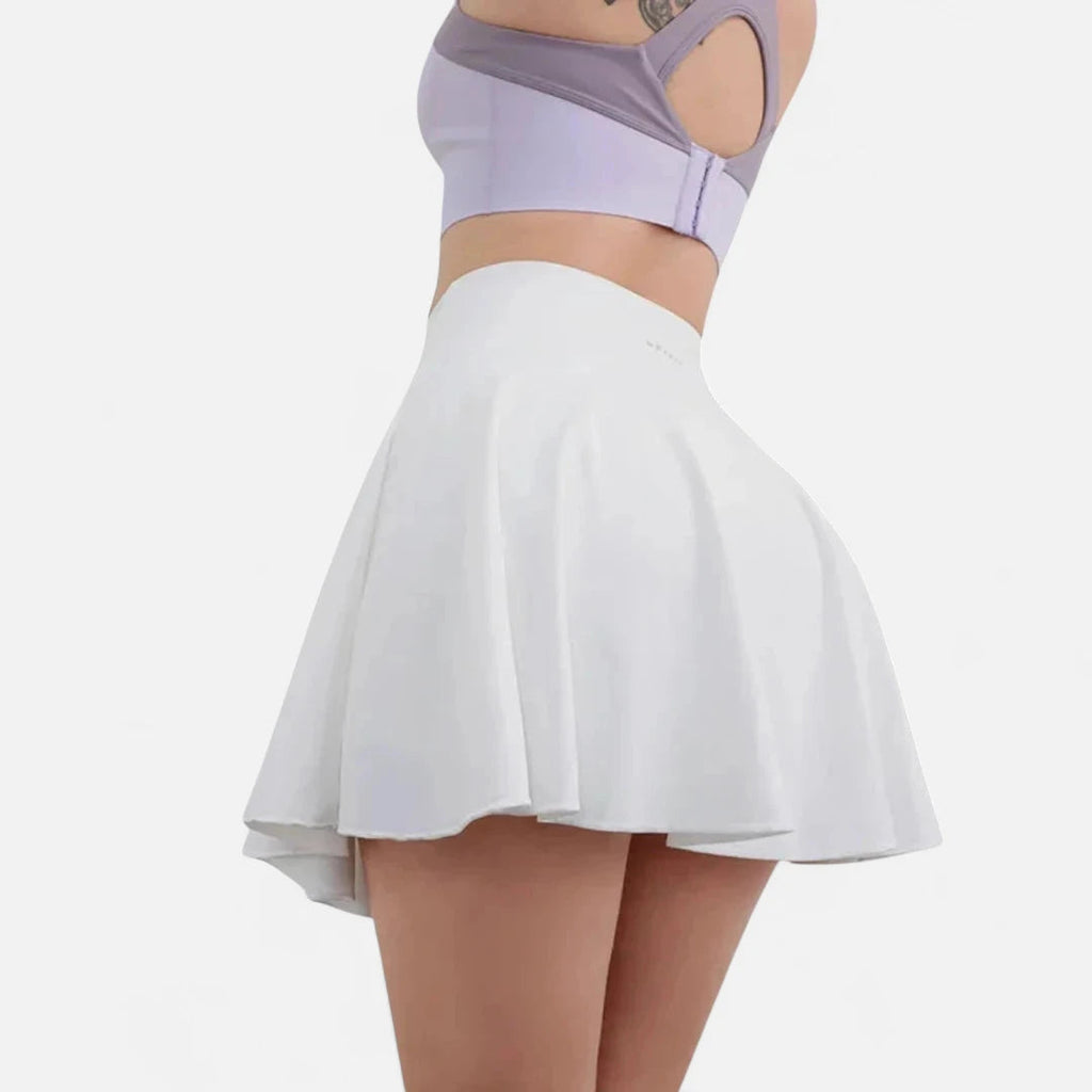 Jupe-short blanche tennis femme