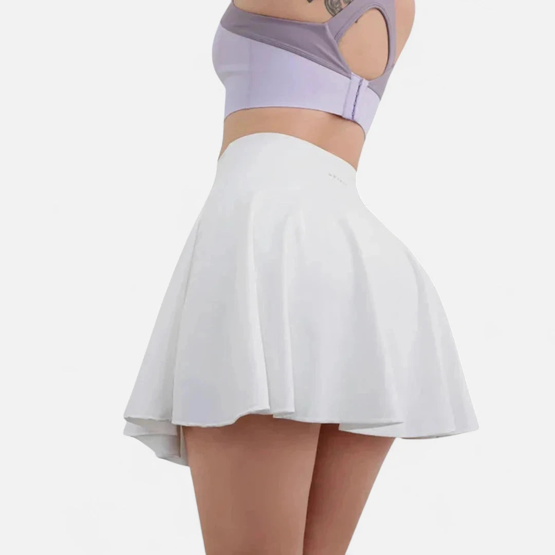 Jupe-short blanche tennis femme