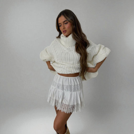 Jupe Blanche Dentelle Femme