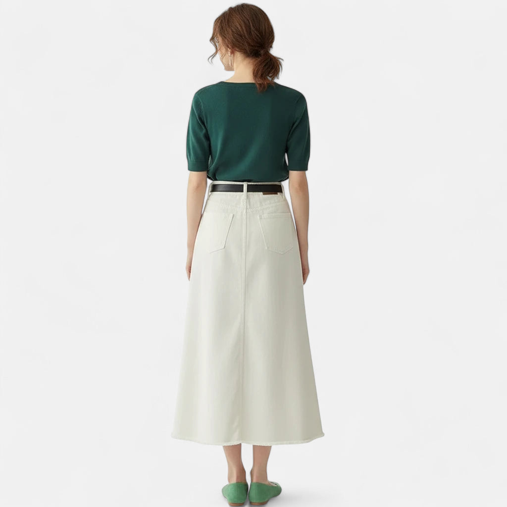 Jupe denim blanche